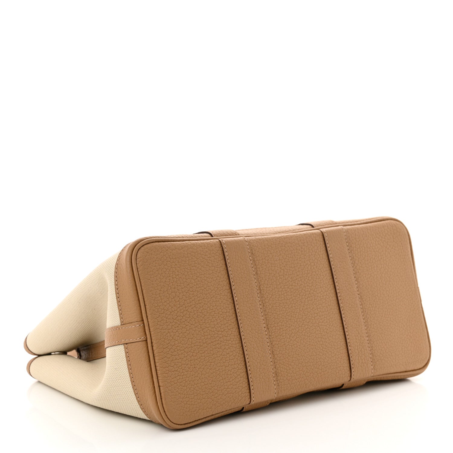 Hermes Toile Militaire Vache Country Garden Party 30 TPM Tote Beton Biscuit 4 of 9