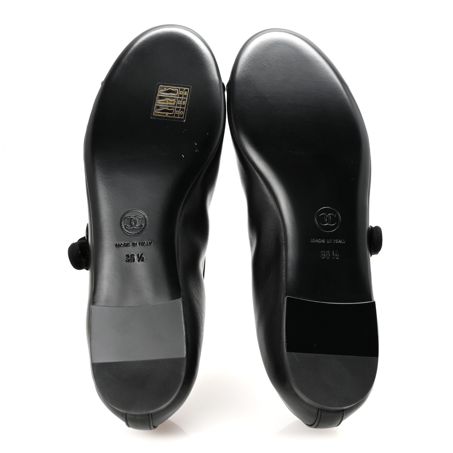 Chanel Lambskin Mary Jane Flats 36.5 Black 6 of 10