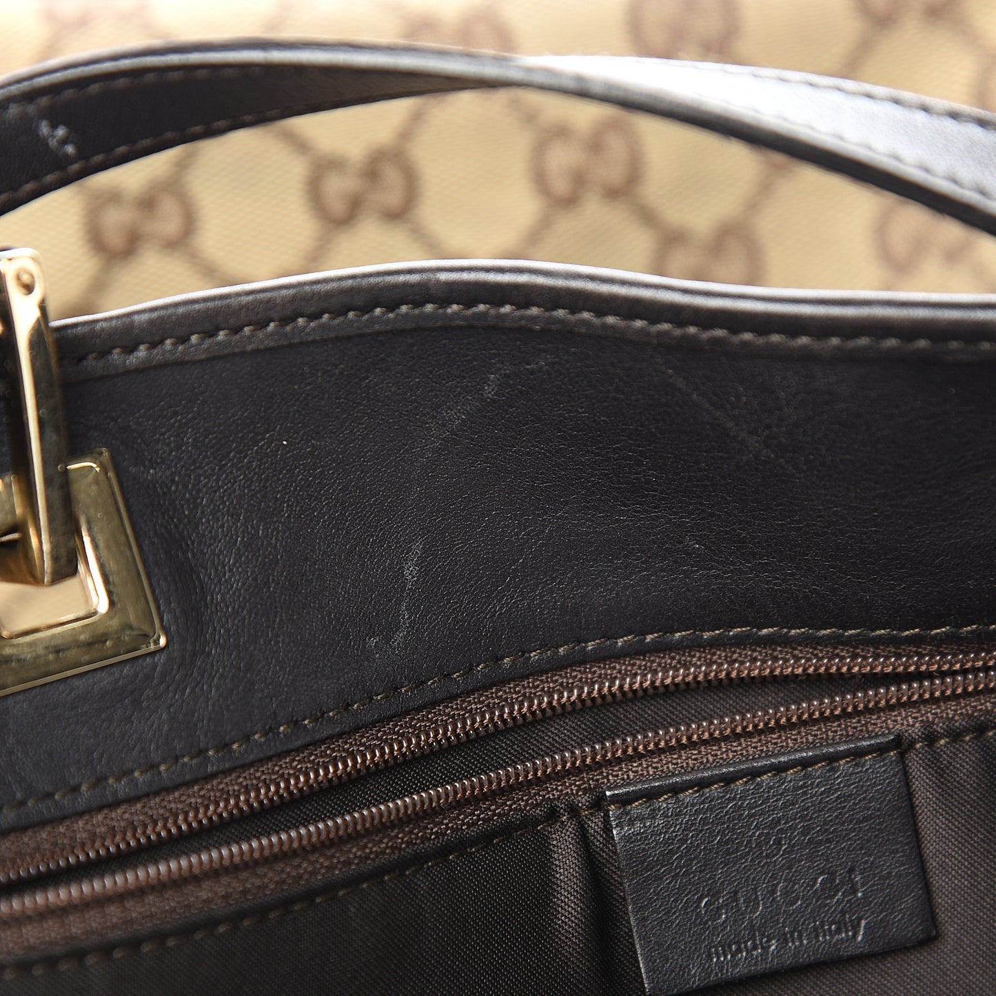 Monogram Large Bucket Tote Dark Brown