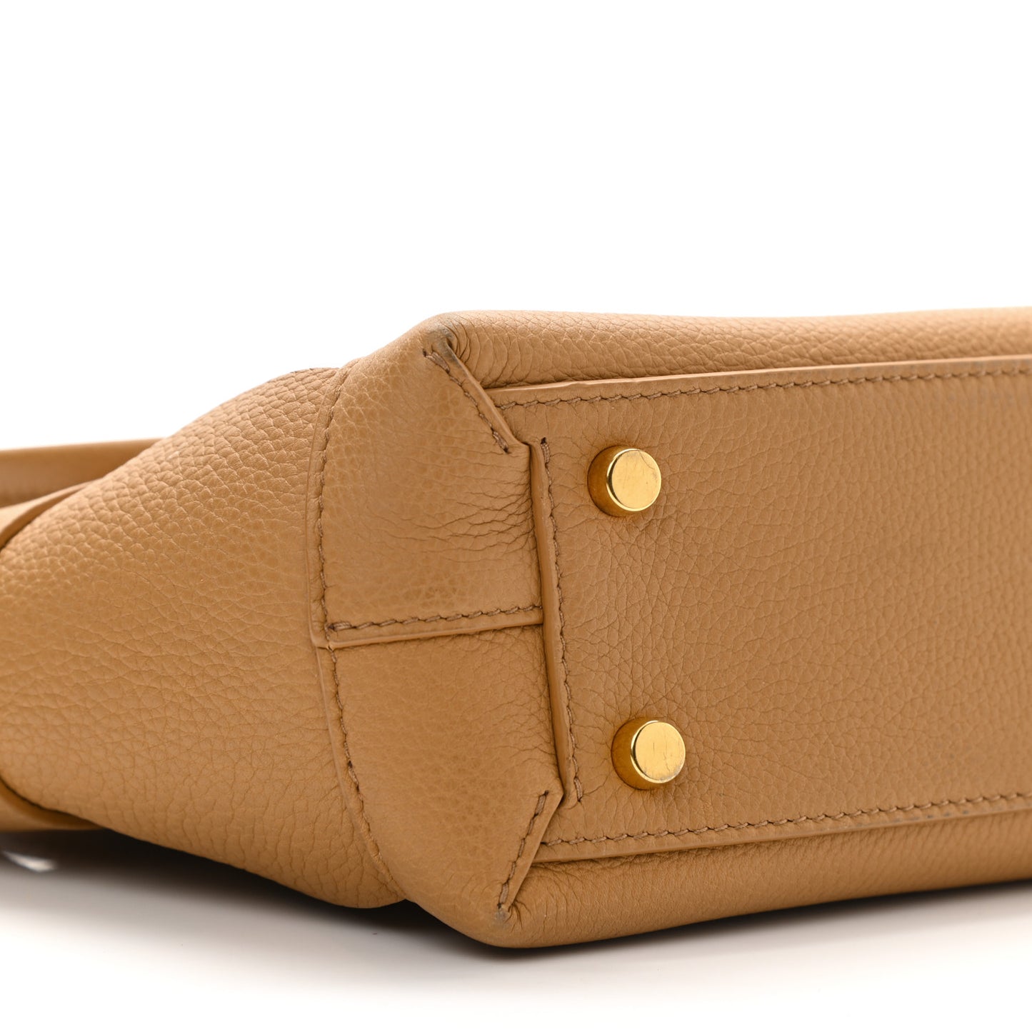 Grained Calfskin Maxi Intrecciato Mini Arco Caramel