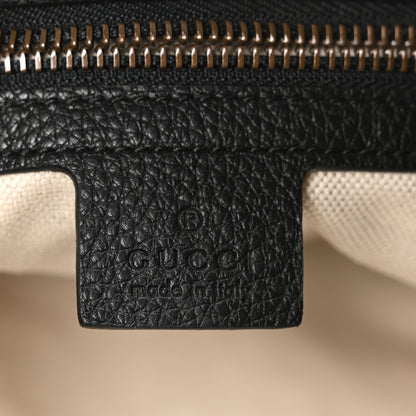 Gucci Grained Calfskin Logo Half Moon Hobo Black 6 of 10