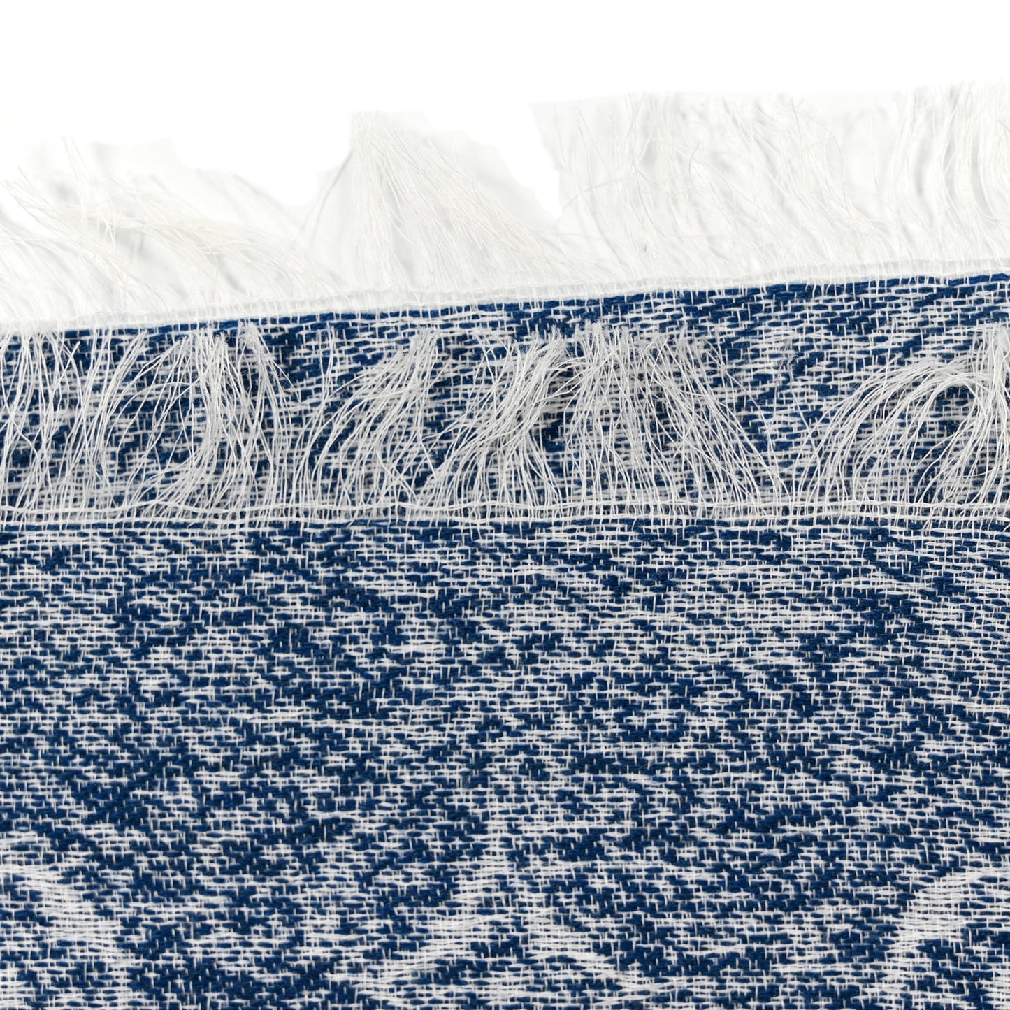 Cotton Wool Silk Monogram Gradient Denim Shawl
