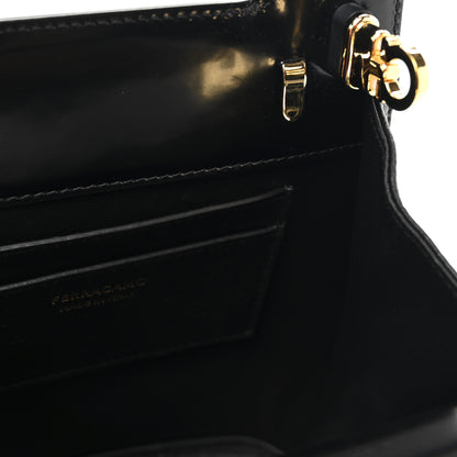 Salvatore Ferragamo Brushed Calfskin North South Wanda Top Handle Bag Black 10 of 10