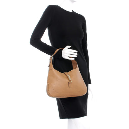 Gucci Soft Grained Calfskin Jackie O Hobo Camelia 2 of 21