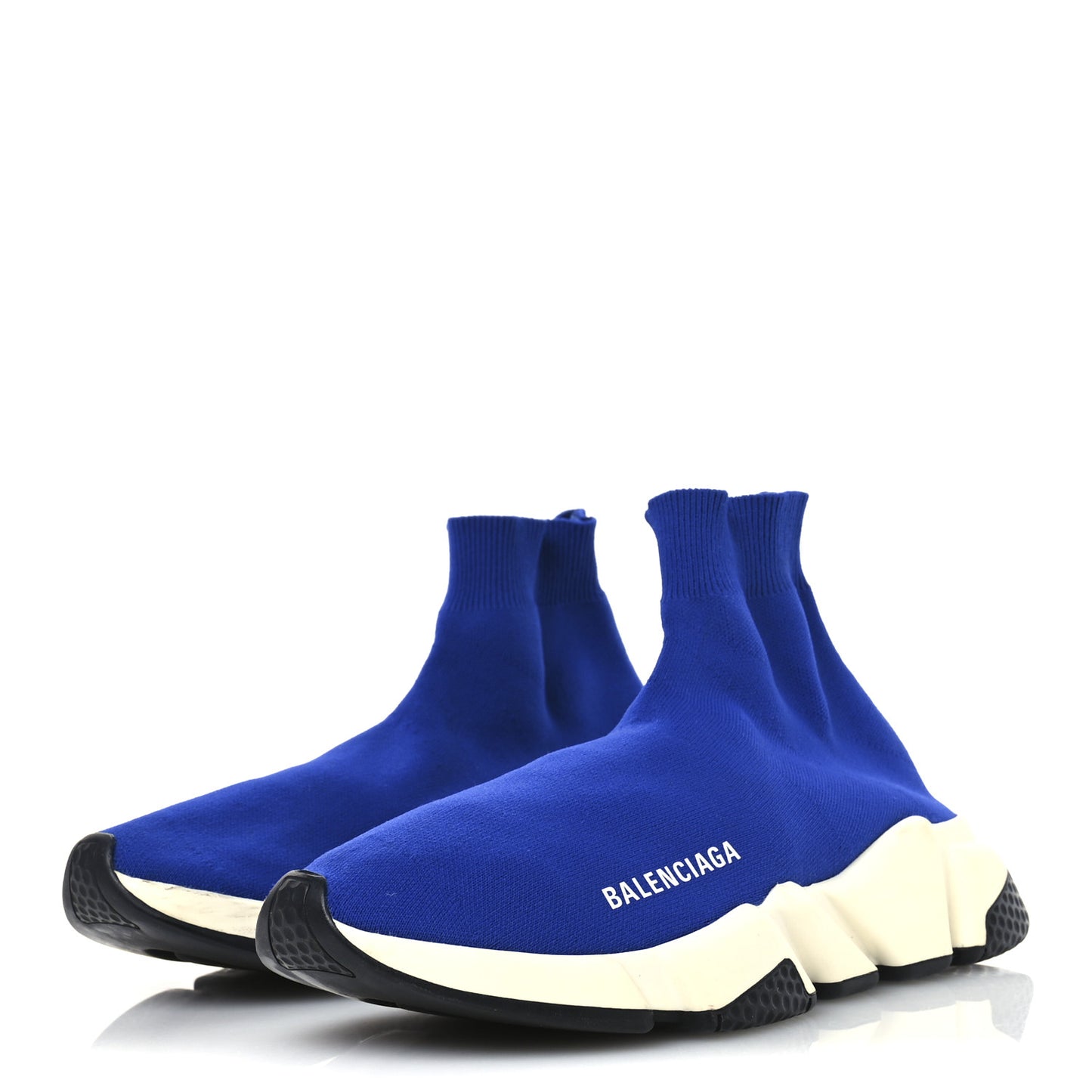 Neoprene Knit Womens Speed Sneakers 38 Bleu Saphir
