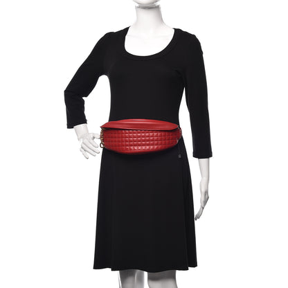 Celine Calfskin Quilted C Charm Belt Bag Red 2 of 10