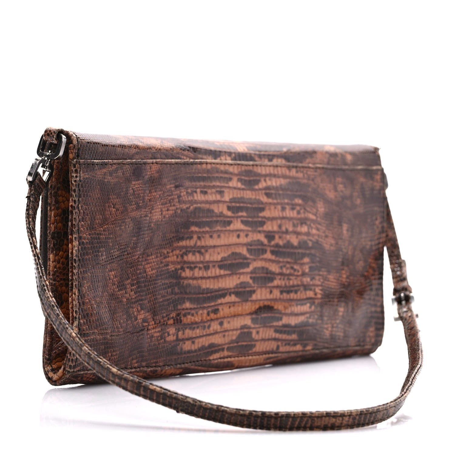 Prada Lizard Flap Shoulder Bag Petalo 2 of 9