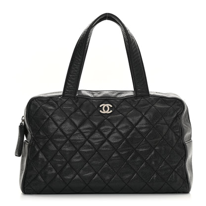 Chanel Caviar Quilted Bowler Black 1 of 14