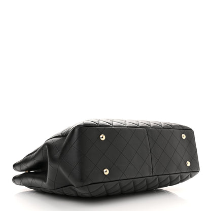 Chanel Calfskin Quilted Large Classic Shopping Tote Black 4 of 12