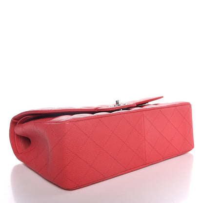 Chanel Caviar Quilted Jumbo Double Flap Red 5 of 8