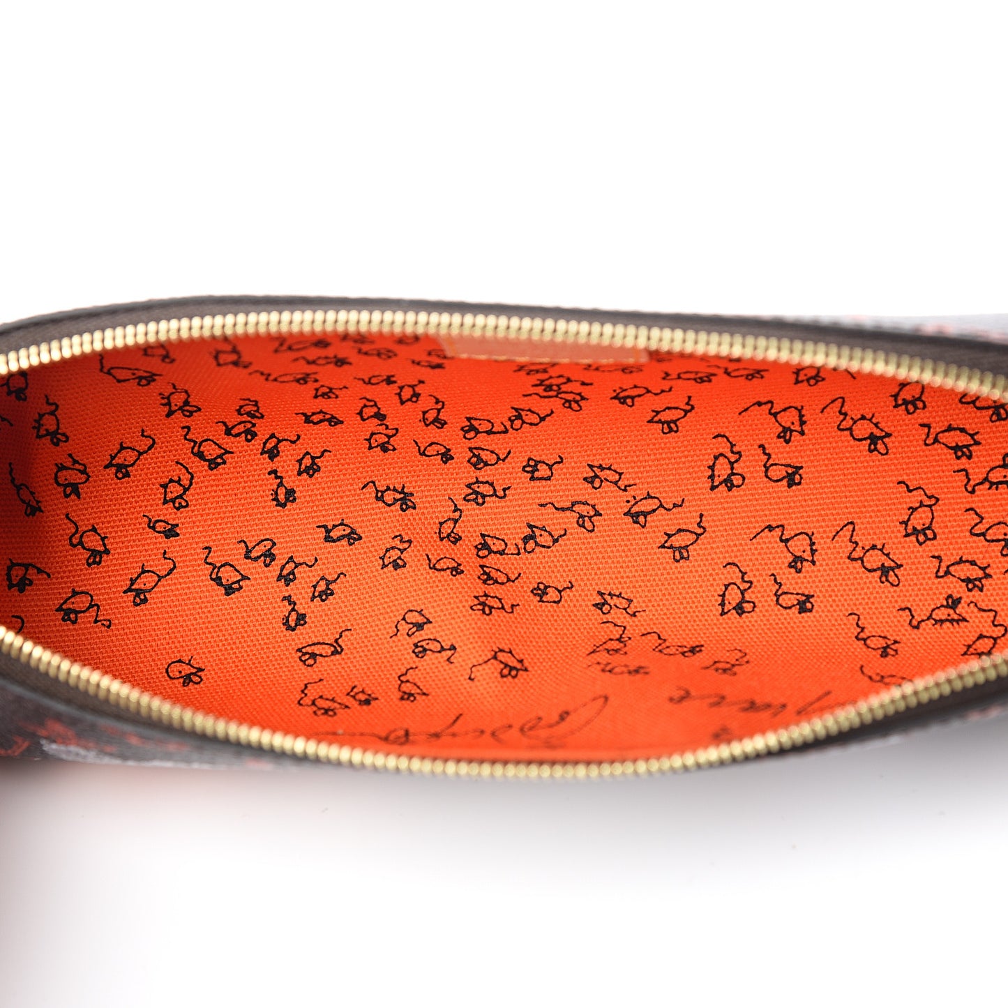 Catogram Elizabeth Pouch Orange Marron