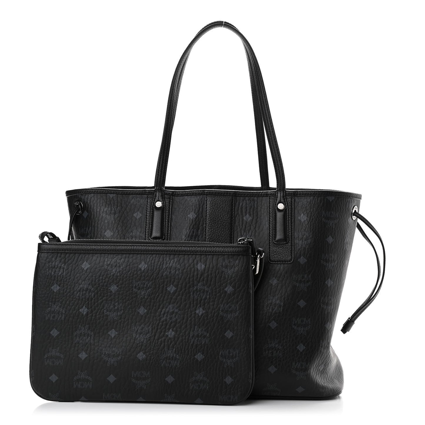 Visetos Medium Liz Reversible Shopper Tote Black