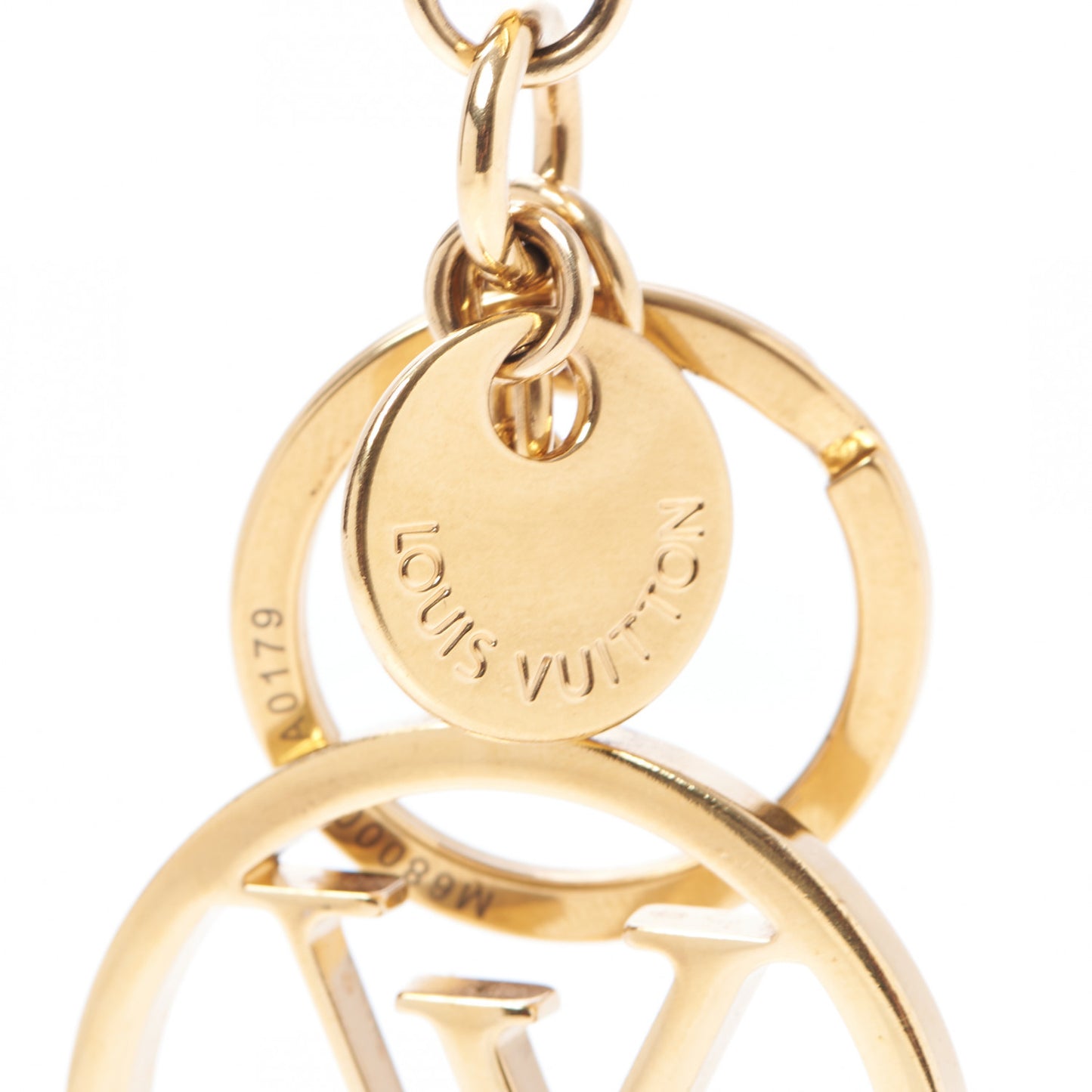 LV Circle Bag Charm Key Holder Gold