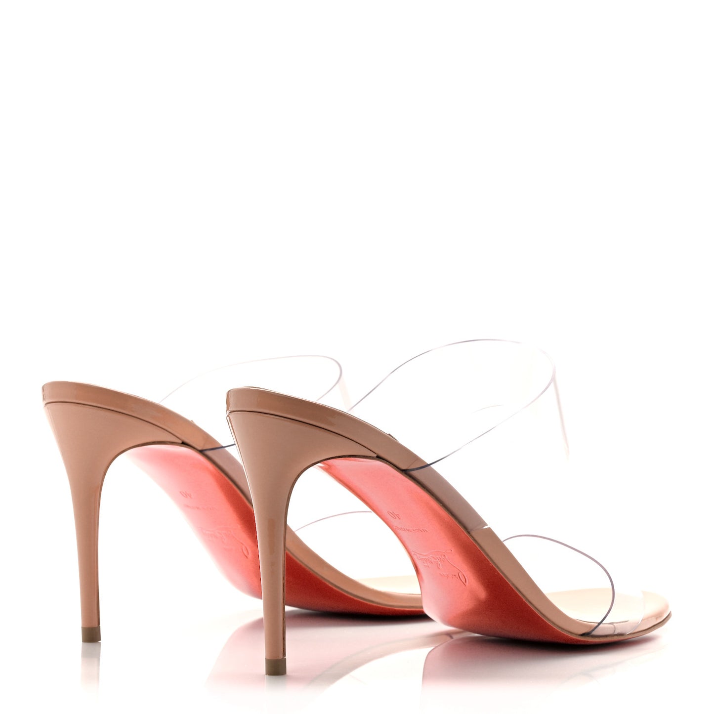 Patent PVC Just Nothing 85 Slide Sandals 40 Nude