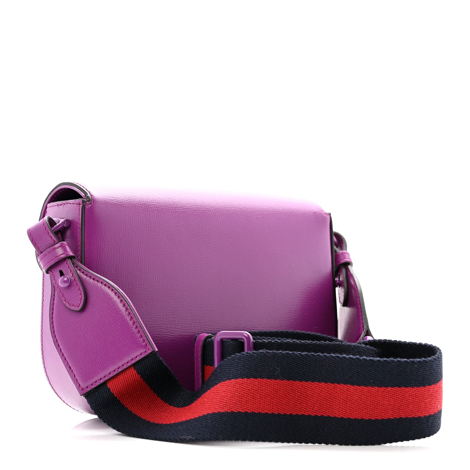 Gucci Azalea Calfskin Web Monochrome Small Horsebit 1955 Shoulder Bag  Spicy Cyclamin 4 of 13