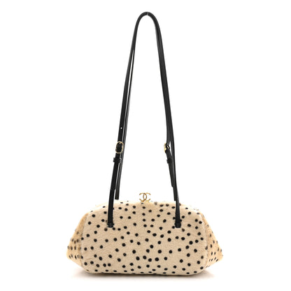 Chanel Pony Hair Cheetah Printed Creative Fabrics CC Clutch With Strap Light Beige Black 1 of 11