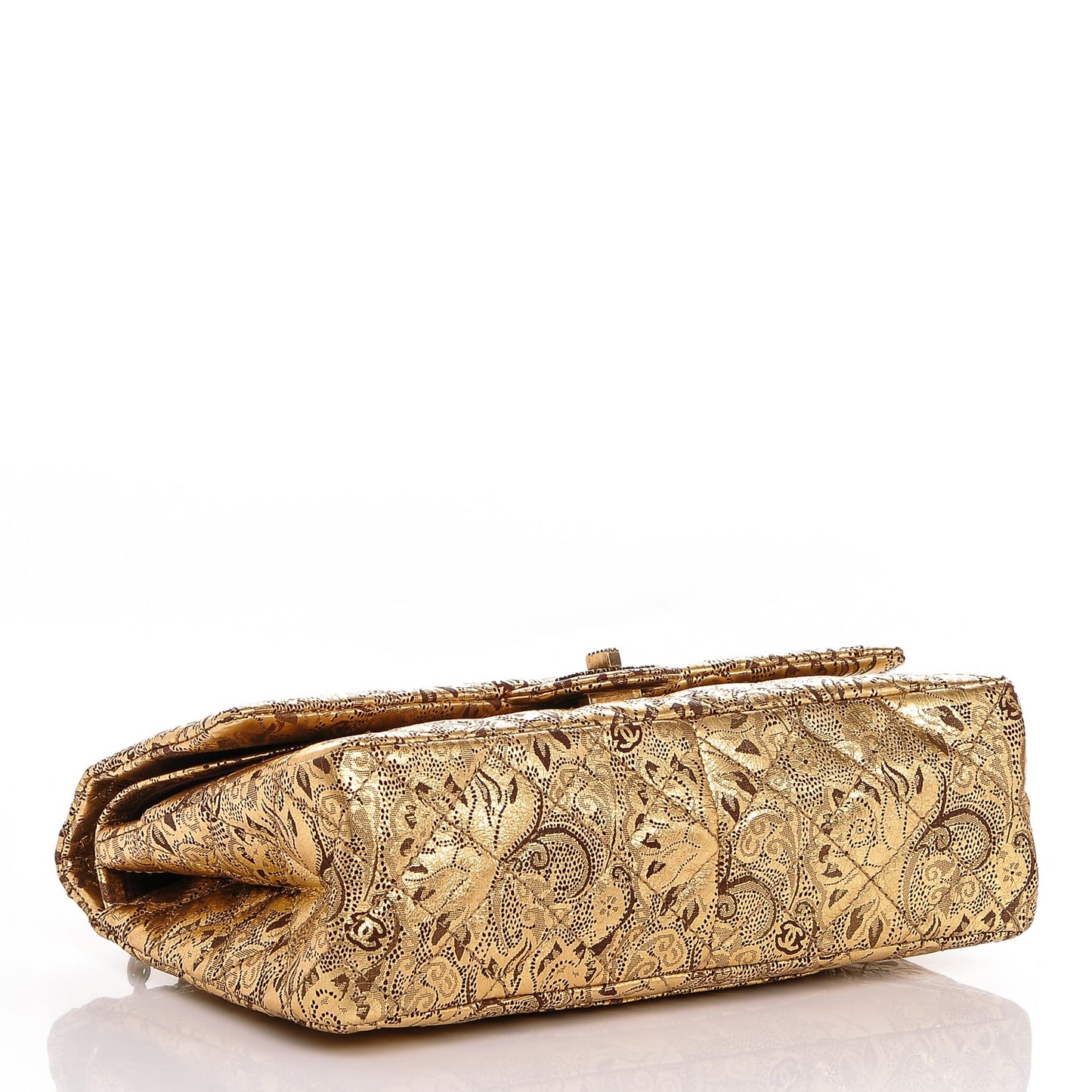 Buffalo Leather Hand Painted Lace 2.55 Reissue 226 Flap Gold