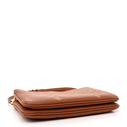 Louis Vuitton Empreinte Monogram Giant Double Zip Pochette Caramel 4 of 13