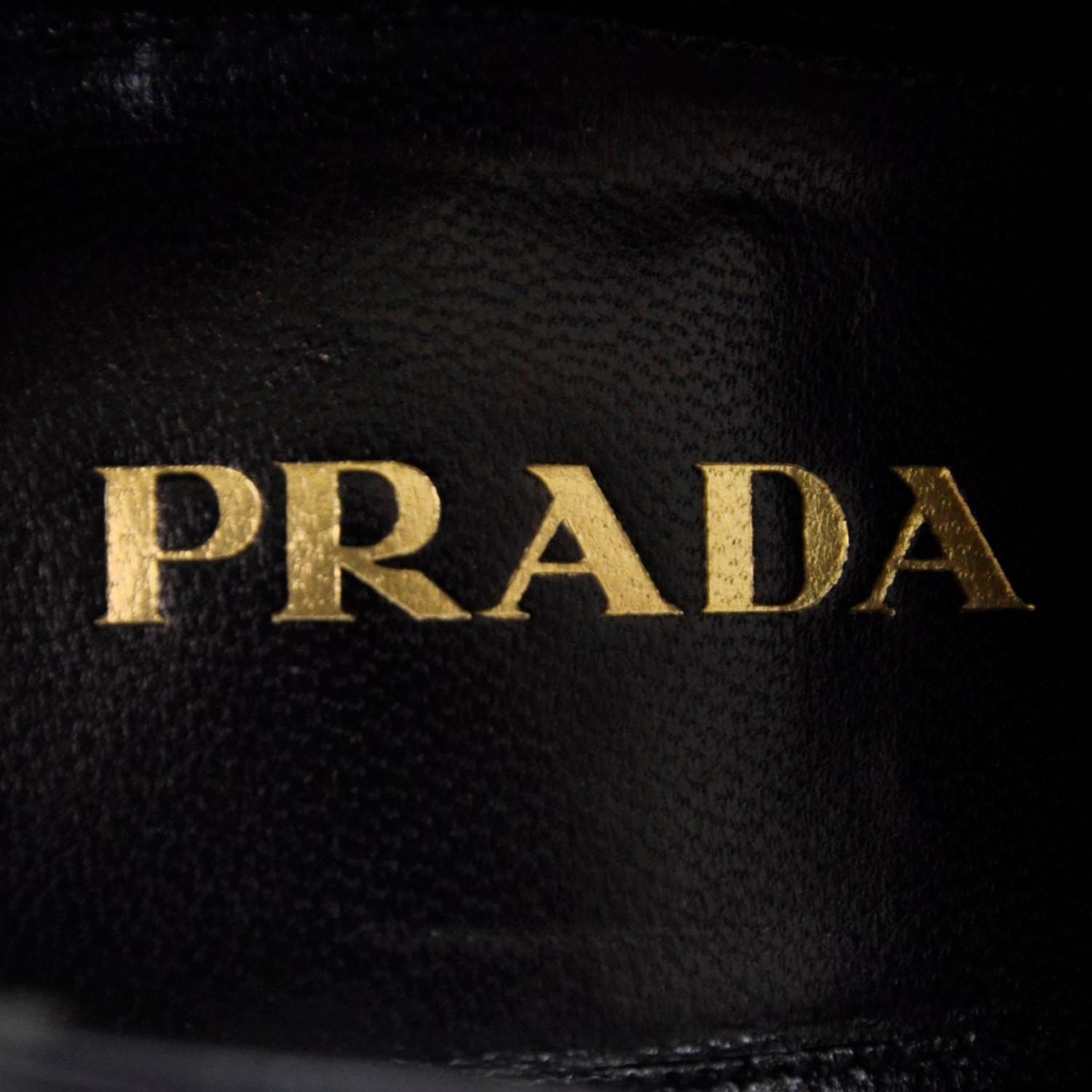 Prada Leather Ankle Boots 38 Black 5 of 6