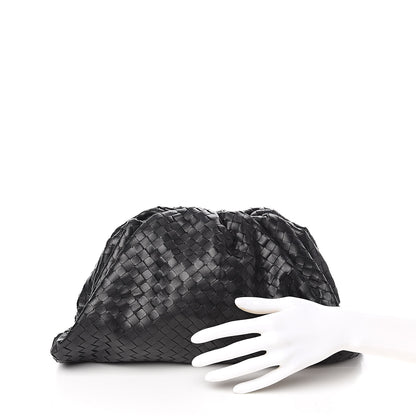Bottega Veneta Nappa Maxi Intreccio The Pouch Oversized Clutch Black 2 of 9