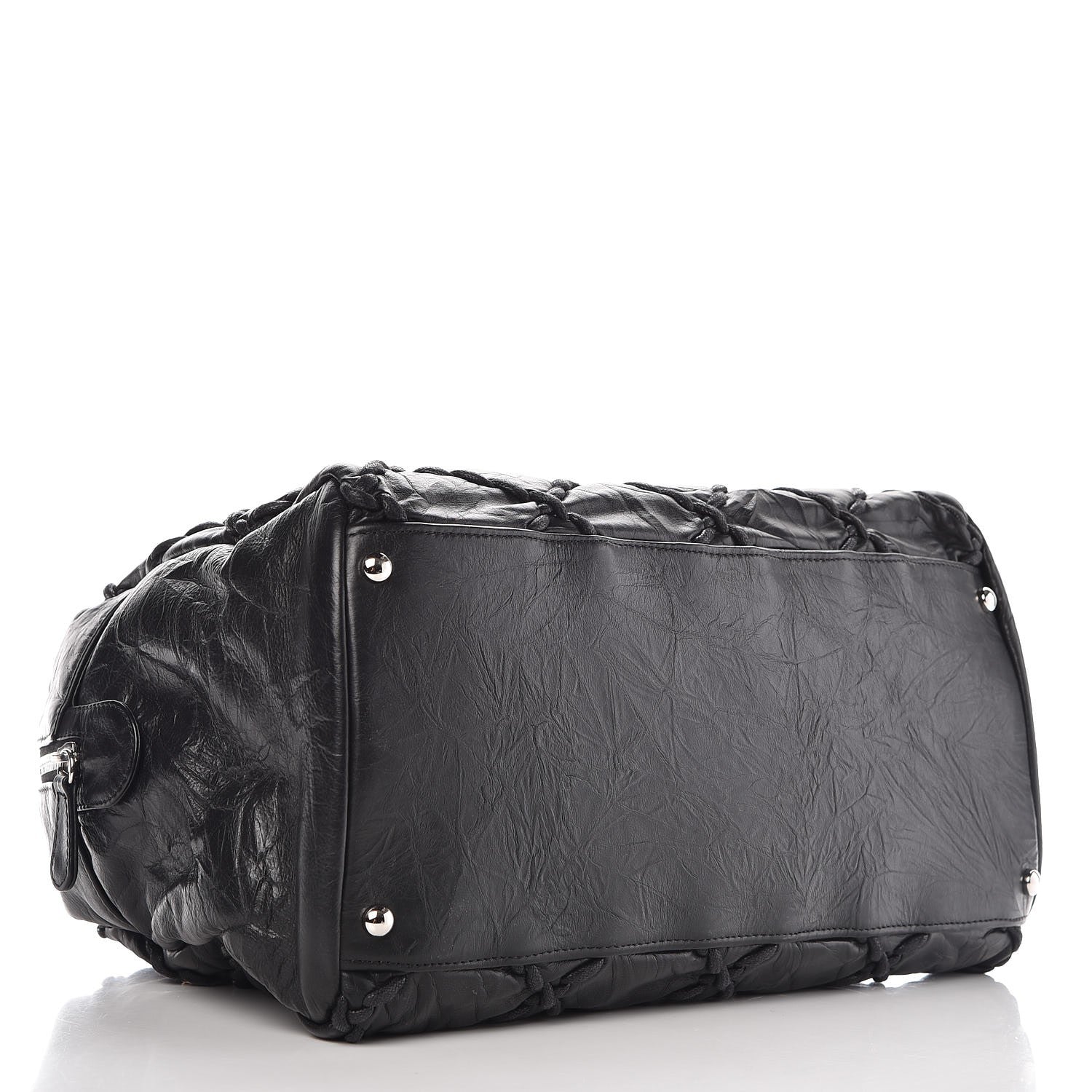 Chanel Calfskin Ultra Stitch Bowler Black 4 of 7