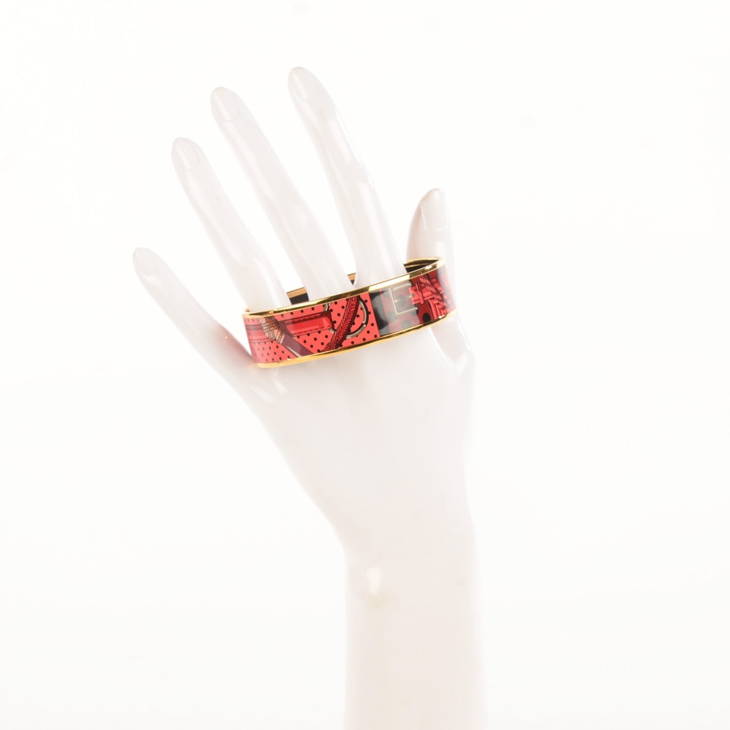 Enamel Printed Wide Clic Clac A Pois Bracelet 70 Monorouge