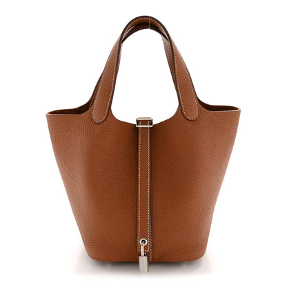 Hermes Taurillon Clemence Picotin Lock 18 PM Gold 1 of 12