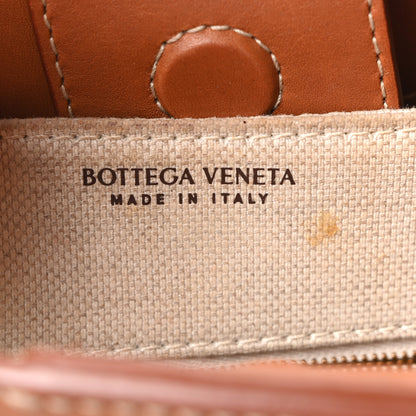 Bottega Veneta Washed Canvas Calfskin Small Andiamo Shoulder Bag Natural Light Wood 6 of 10