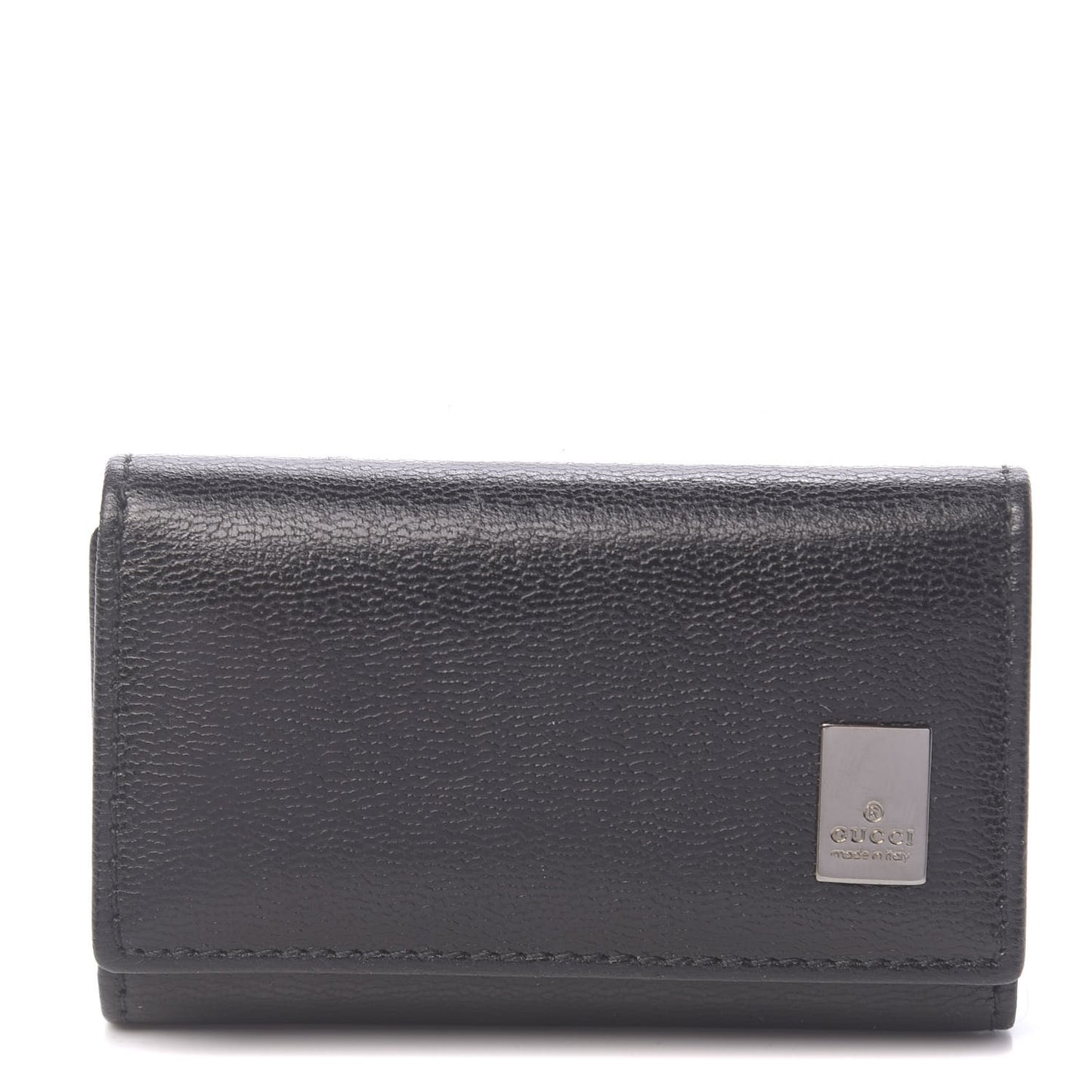 Calfskin 6 Key Holder Case Black