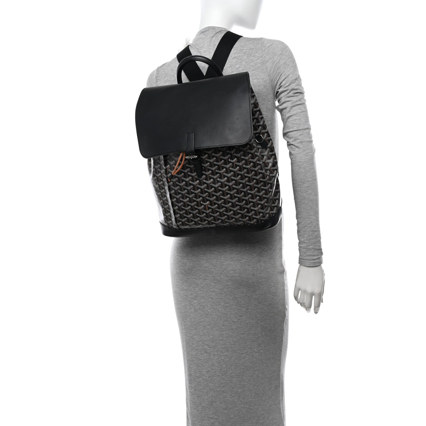 Goyardine Calfskin Alpin MM Backpack Black