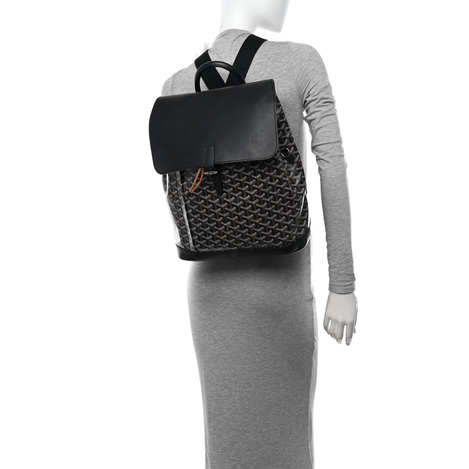 Goyard Goyardine Calfskin Alpin MM Backpack Black 2 of 10