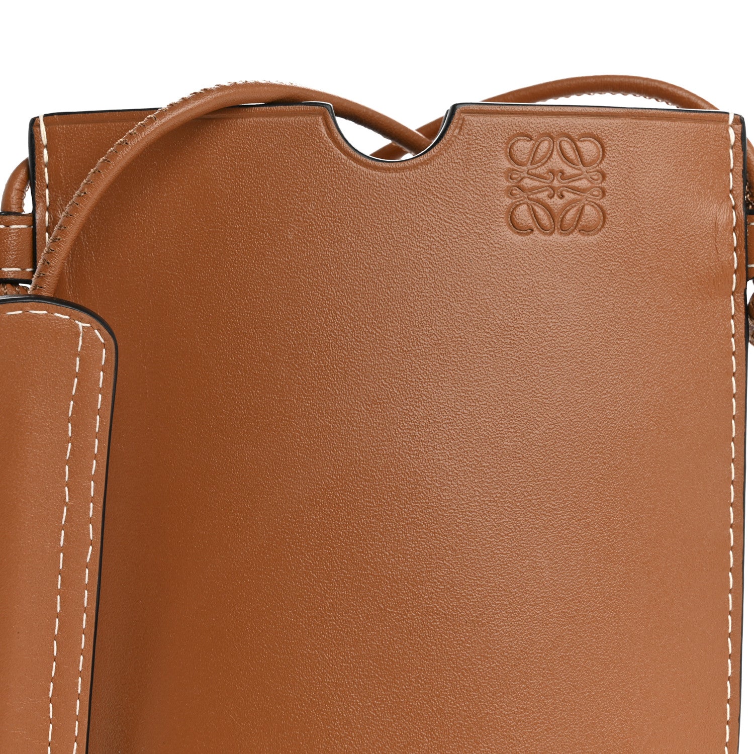 Loewe Smooth Calfskin Anagram Phone Pouch Tan 8 of 12