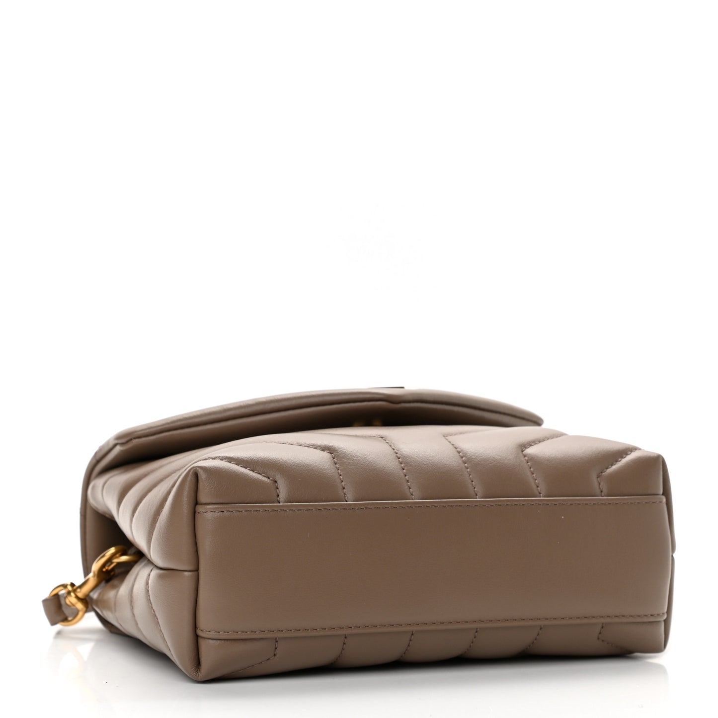 Calfskin Y Quilted Monogram Toy Loulou Crossbody Bag Taupe
