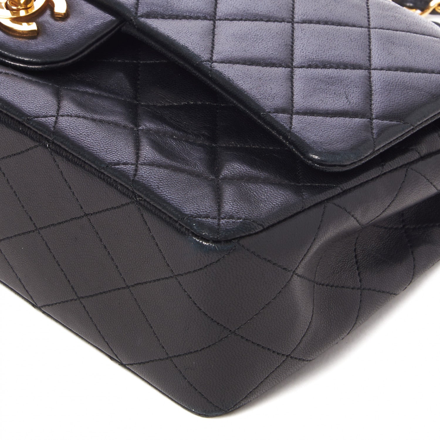 Chanel Lambskin Quilted Medium Double Flap Black 4 of 9