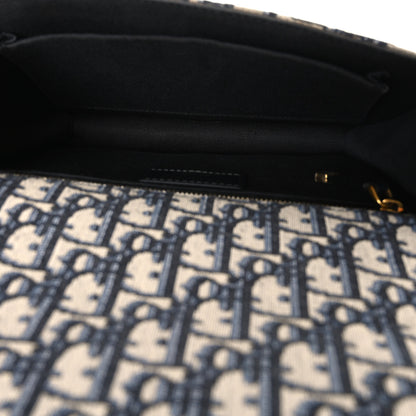 Christian Dior Oblique 30 Montaigne Flap Bag Blue 5 of 12