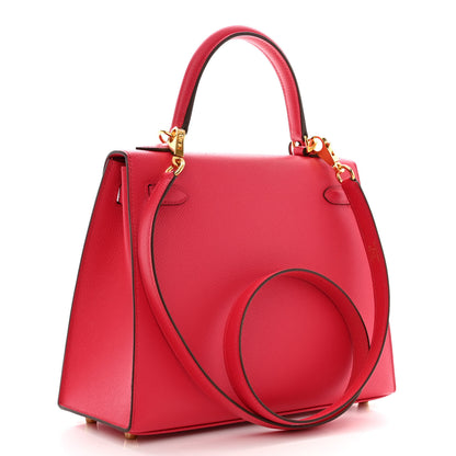 Hermes Epsom Kelly Sellier 25 Rose Extreme 3 of 11