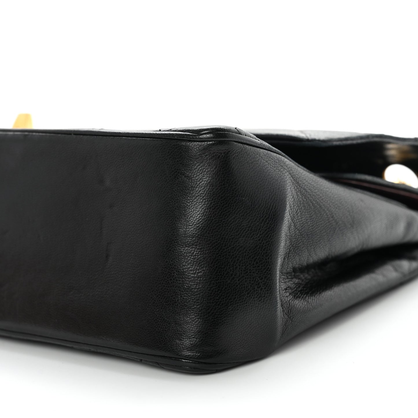 Lambskin Quilted Medium Double Flap Bijoux Chain Black
