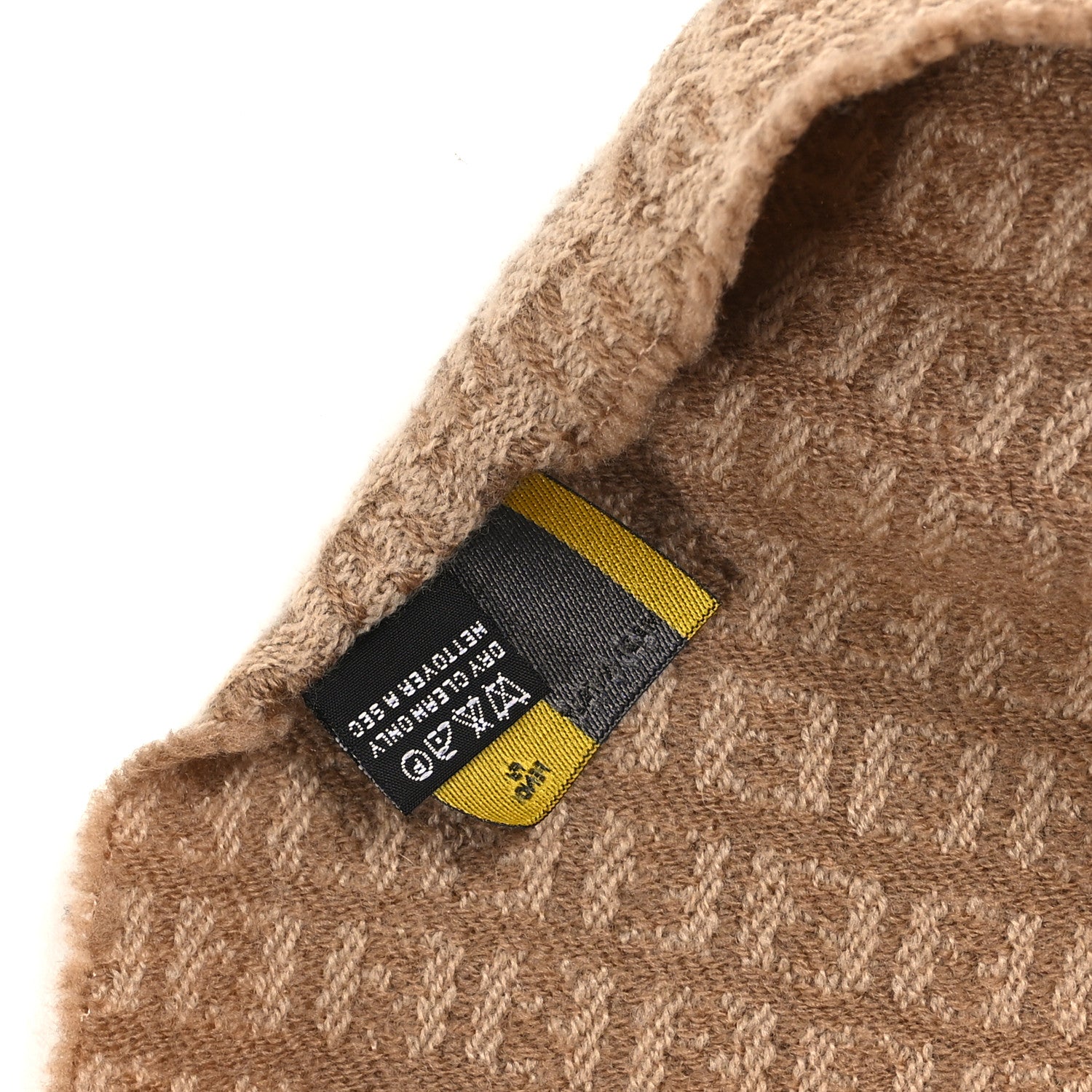 Fendi Wool FF Fringe Scarf Beige 3 of 3