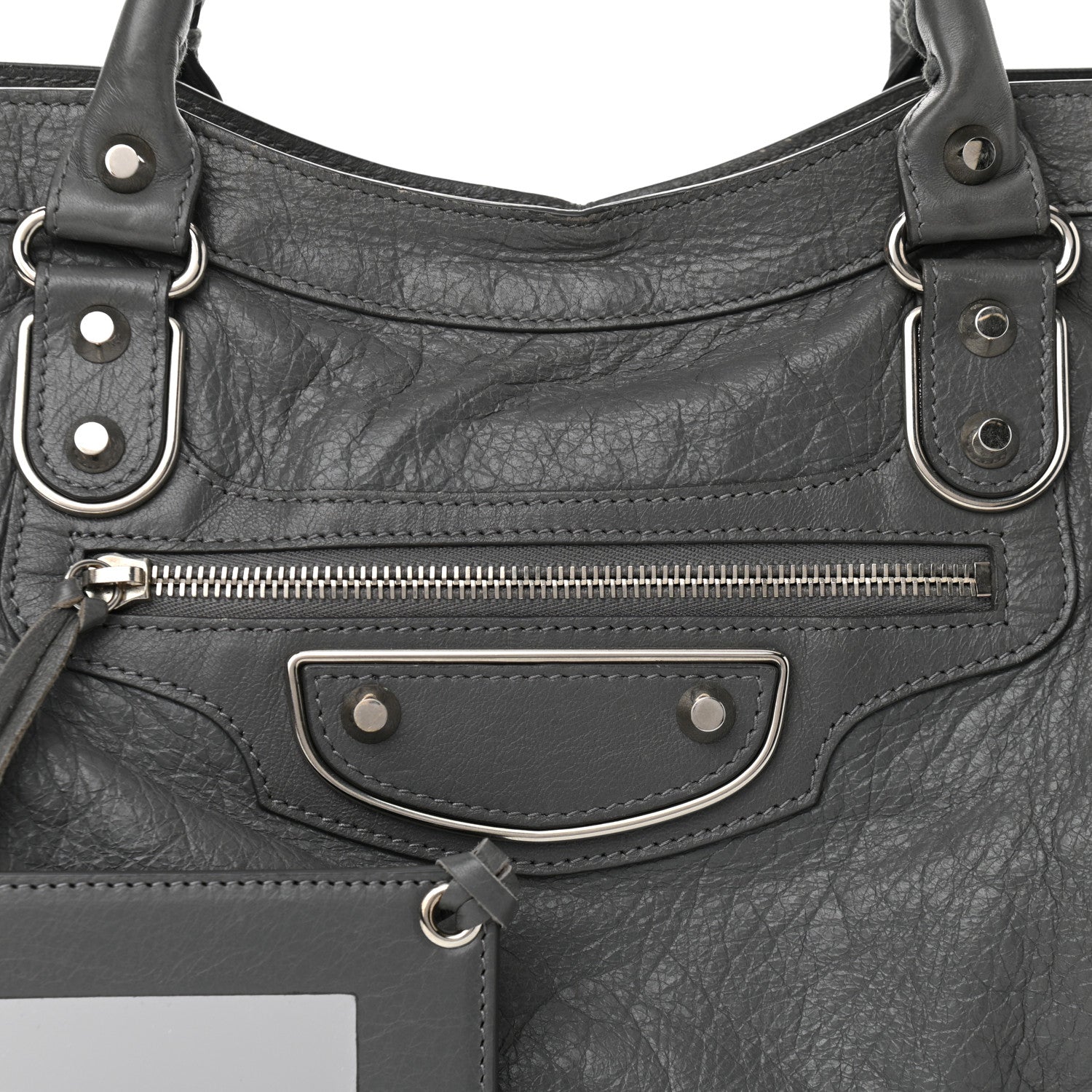 Balenciaga Agneau Silver Metallic Edge Hardware City Gris Cendre 7 of 9
