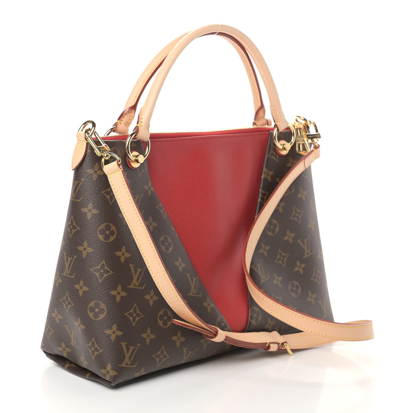 Monogram V Tote MM Cherry