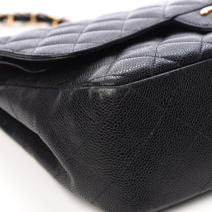 Chanel Caviar Quilted Jumbo Double Flap Black 10 of 14