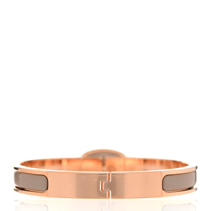Hermes Enamel Mini Clic Chaine d'Ancre Bracelet GM Marron Glace 3 of 4
