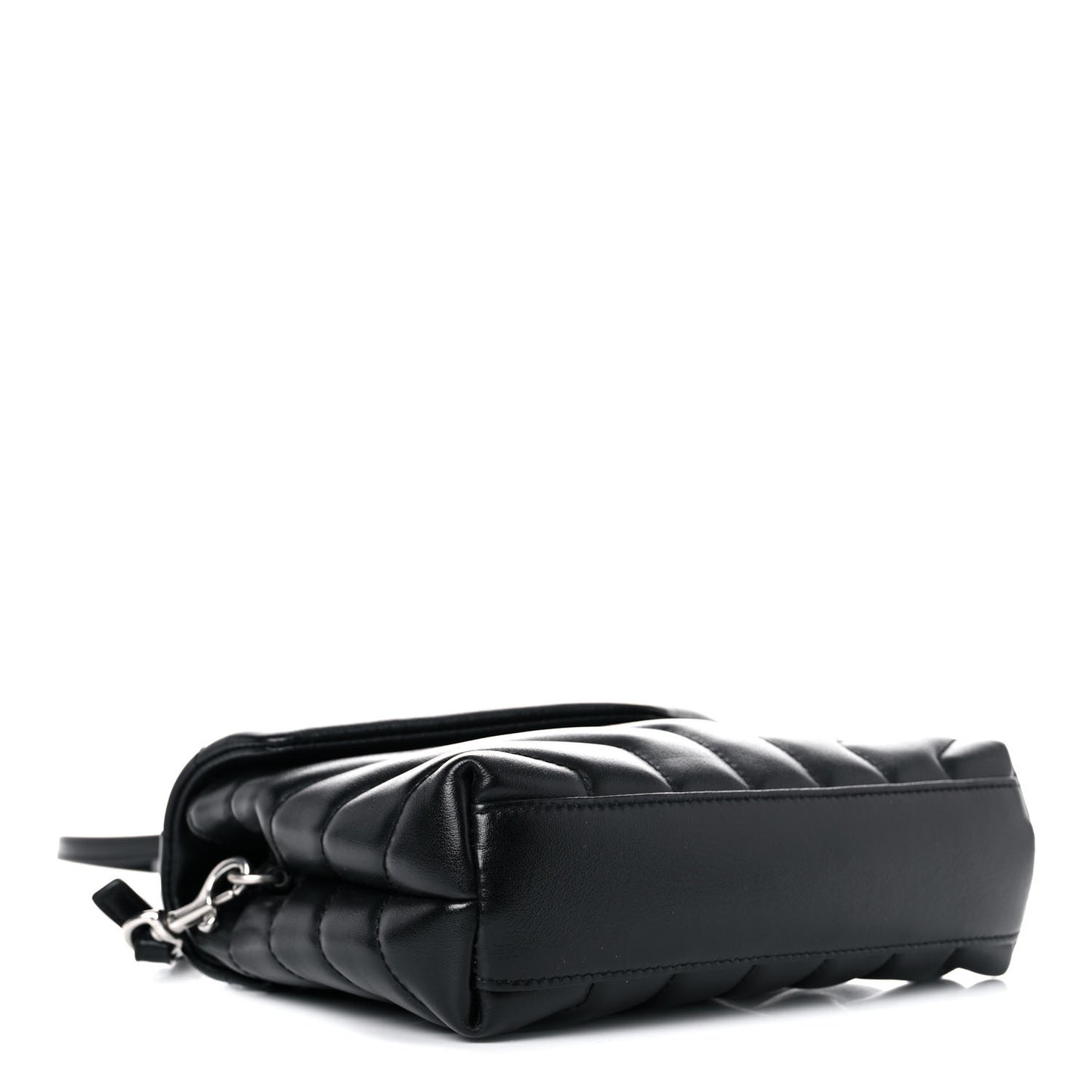Calfskin Y Quilted Monogram Toy Loulou Crossbody Bag Black
