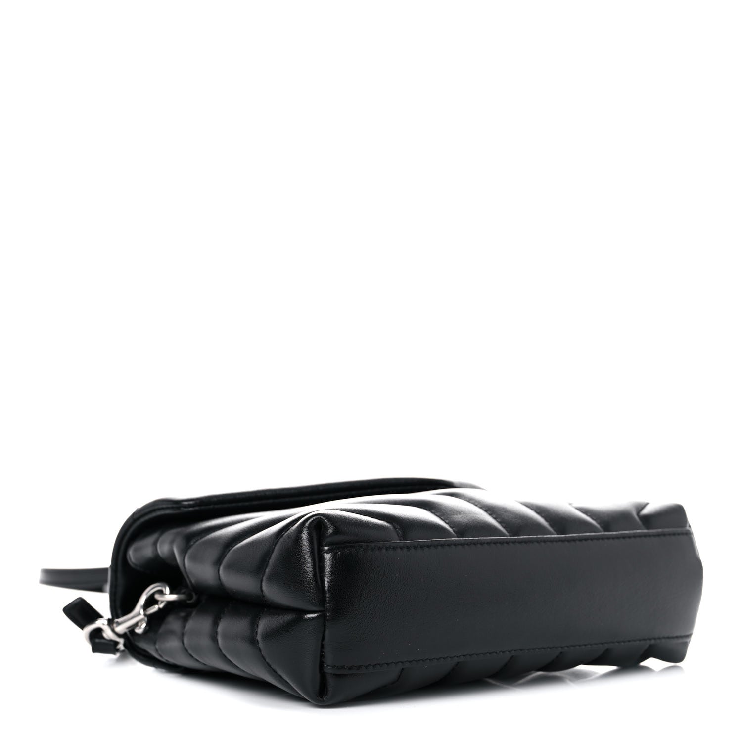 Saint Laurent Calfskin Y Quilted Monogram Toy Loulou Crossbody Bag Black 4 of 12