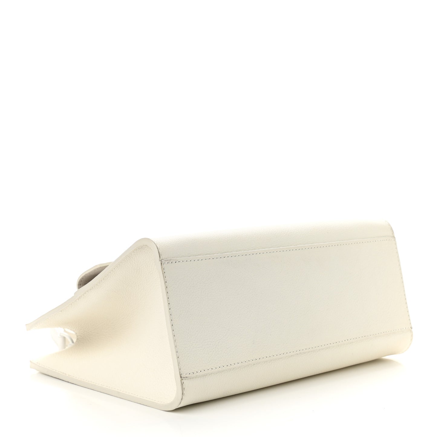 Soft Calfskin Lockme Tote PM White