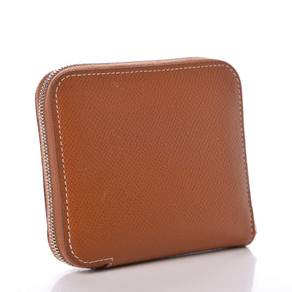 Hermes Epsom Silk'in Compact Wallet Gold 3 of 8