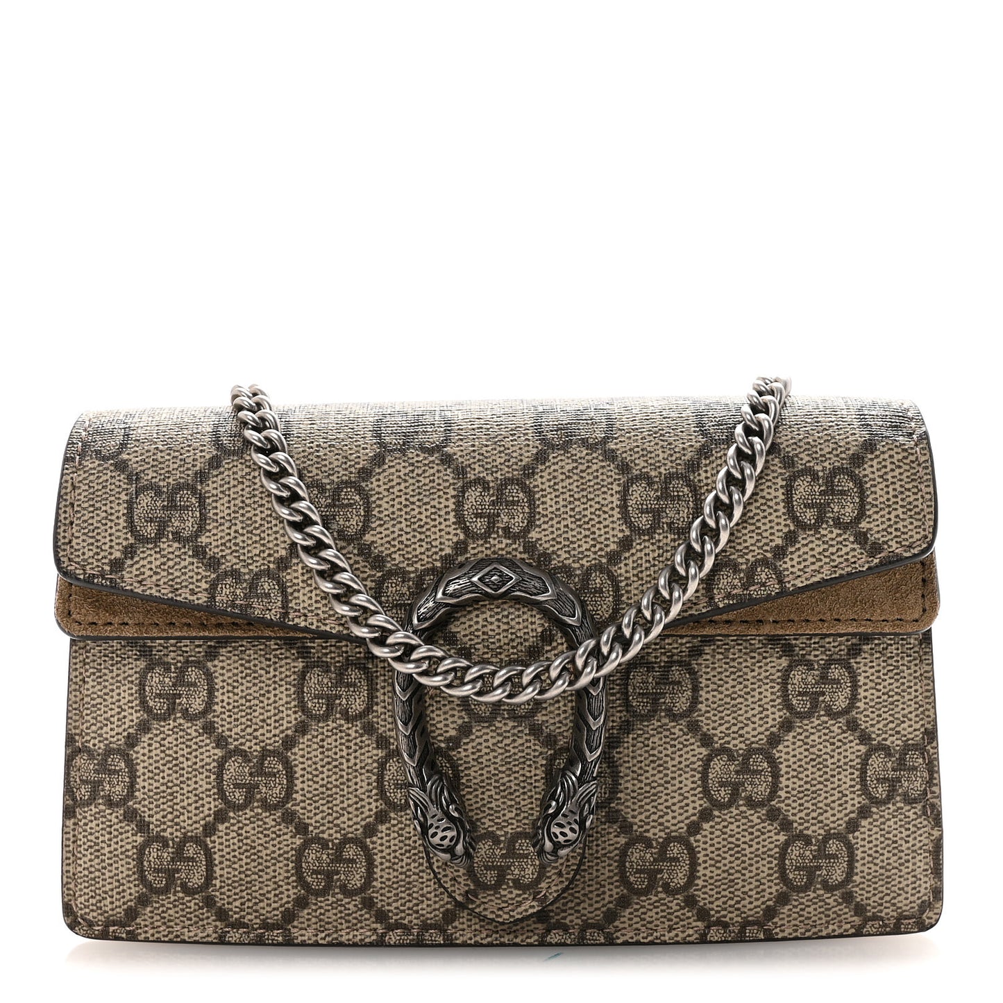 GG Supreme Monogram Super Mini Dionysus Shoulder Bag Taupe
