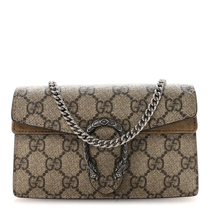 Gucci GG Supreme Monogram Super Mini Dionysus Shoulder Bag Taupe 1 of 9