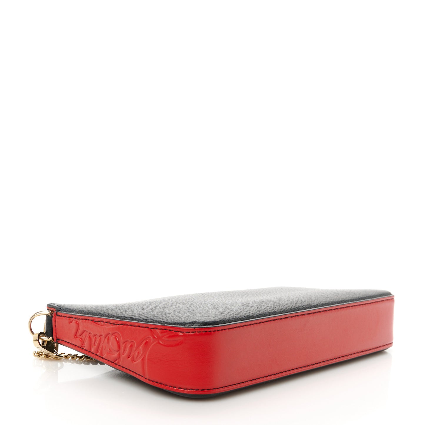 Calfskin Loubila Chain Clutch Black