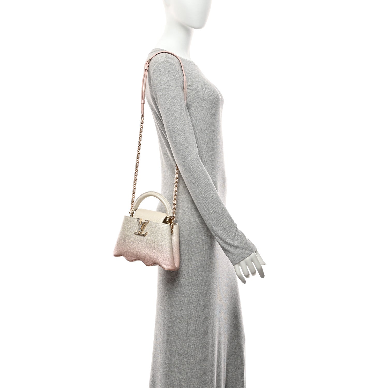 Louis Vuitton Taurillon Ombre Capucines Capushell Mini Shaded Pink 2 of 11